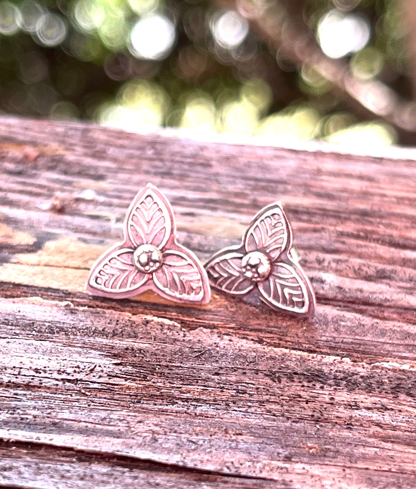 Blossoms - Stamped Sterling Silver Post Earrings
