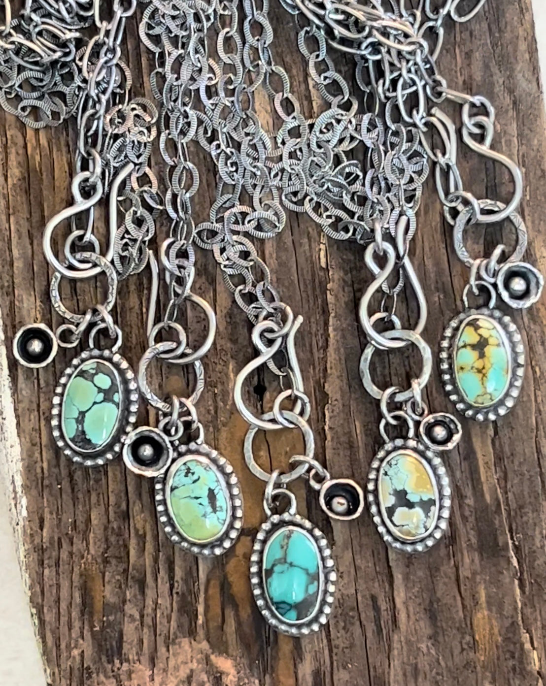 5 Sisters #2 - Sterling Silver & Turquoise Necklace