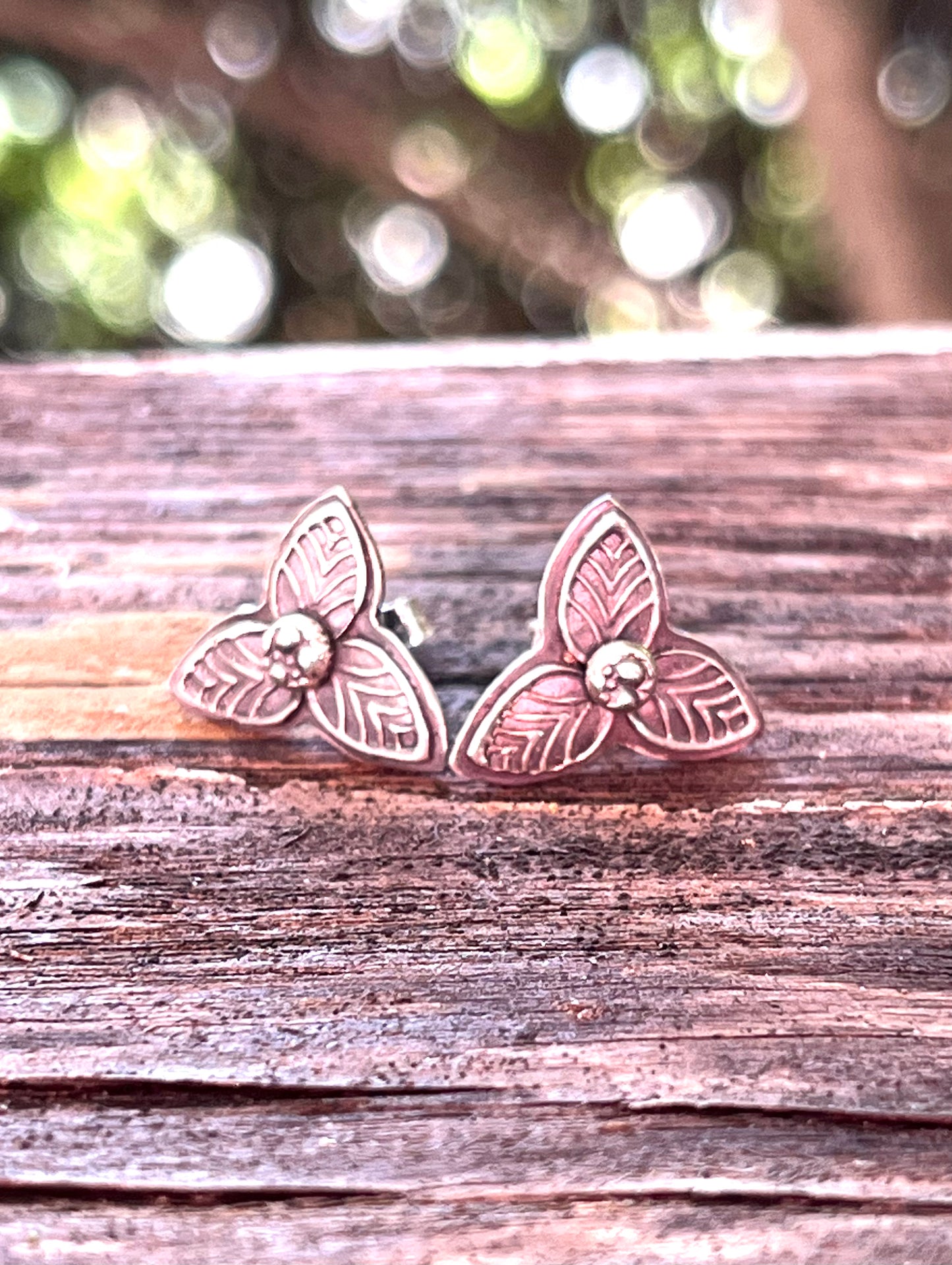 Blossoms - Stamped Sterling Silver Post Earrings