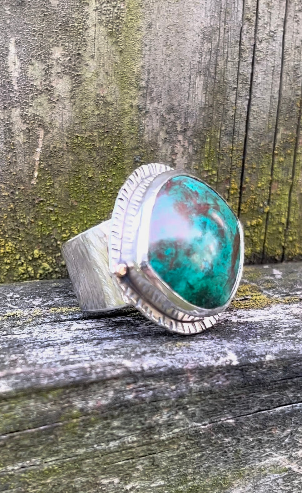 Chrysocolla & Sterling Silver Ring