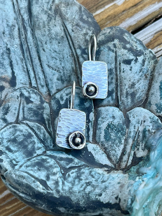 Cornered - Sterling Silver Earrings