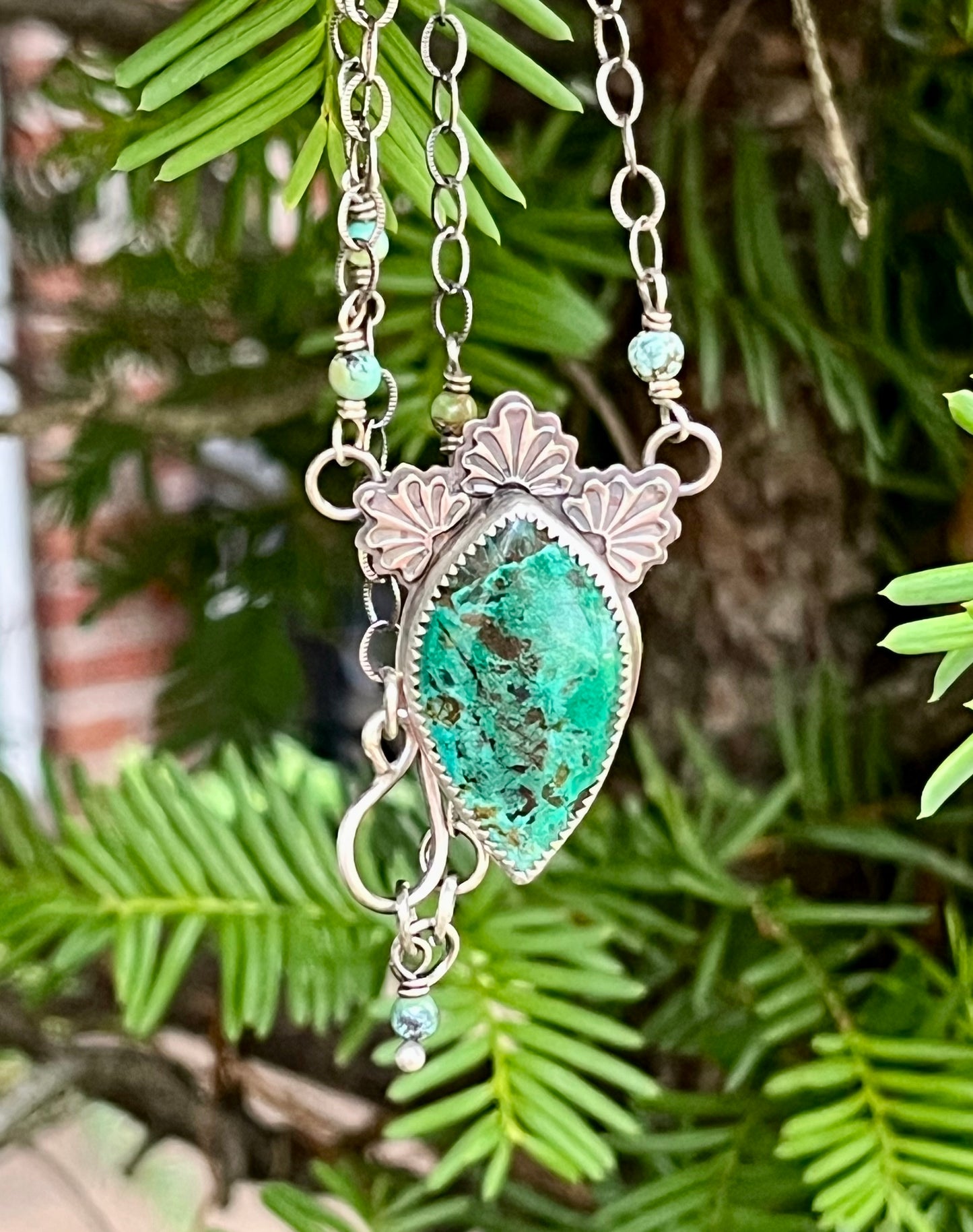Serenity - Chrysocolla, Turquoise & Sterling Silver Necklace