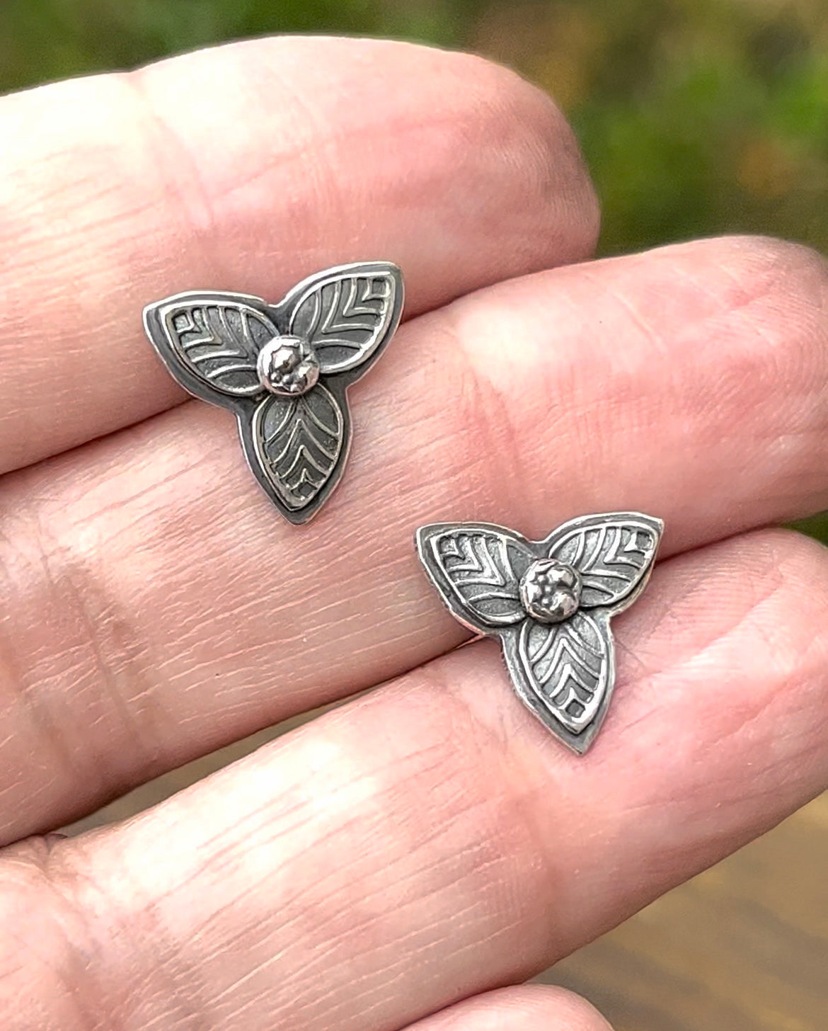 Blossoms - Stamped Sterling Silver Post Earrings