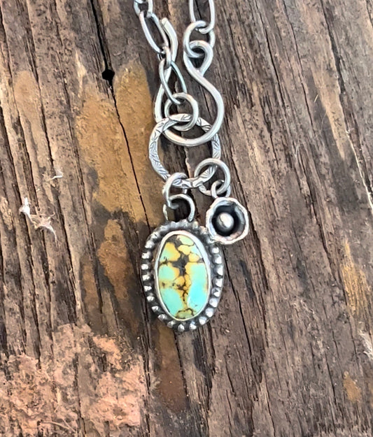 5 Sisters #4 - Sterling Silver & Turquoise Necklace