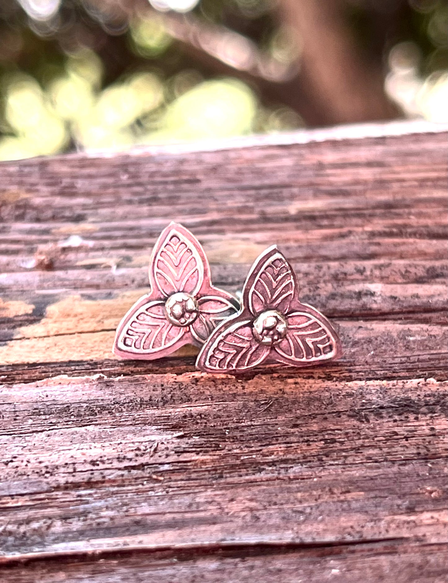 Blossoms - Stamped Sterling Silver Post Earrings