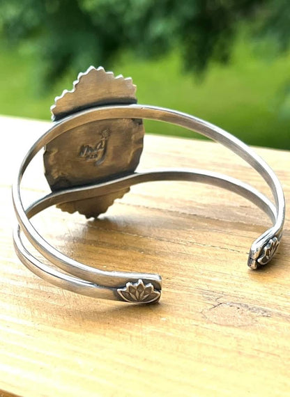 Moroccan Seam Agate & Sterling Silver Cuff Bracelet