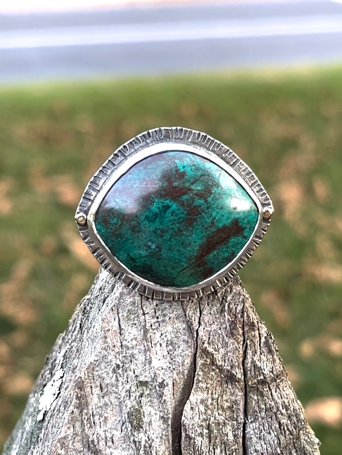 Chrysocolla & Sterling Silver Ring