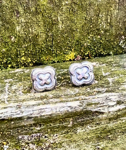 X Marks the Spot - Sterling Silver Post Earrings