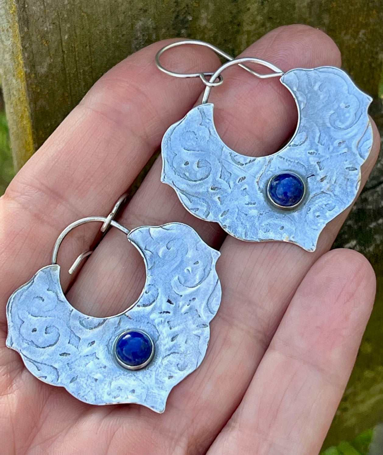 Moroccan Nights - Sterling Silver and Lapis Earrings