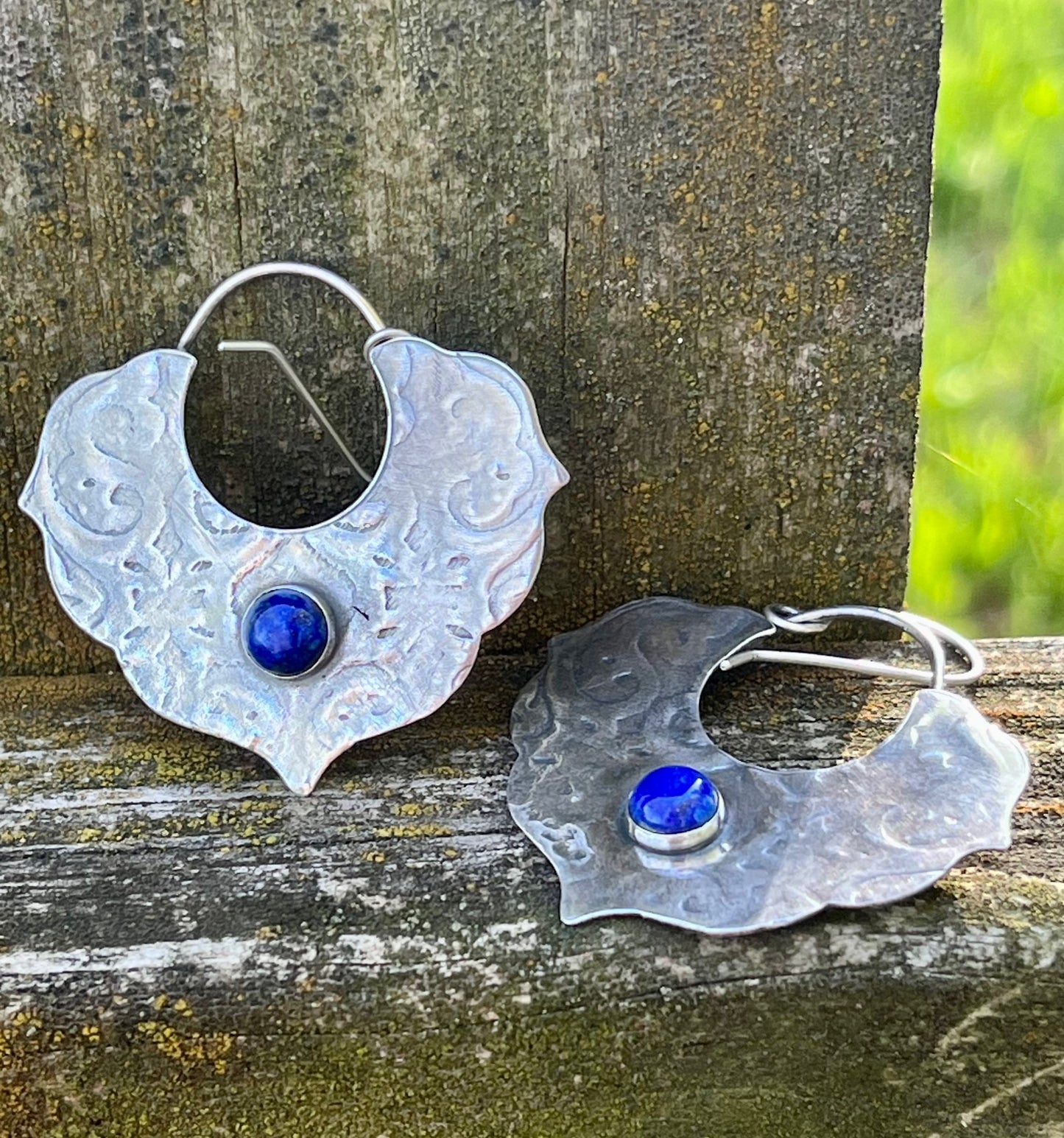 Moroccan Nights - Sterling Silver and Lapis Earrings