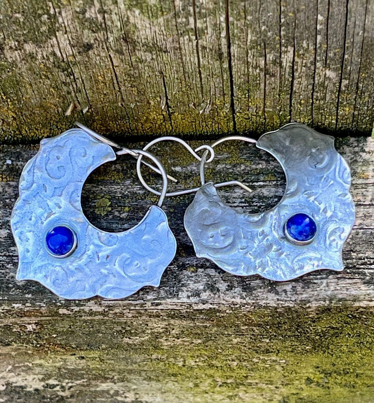 Moroccan Nights - Sterling Silver and Lapis Earrings