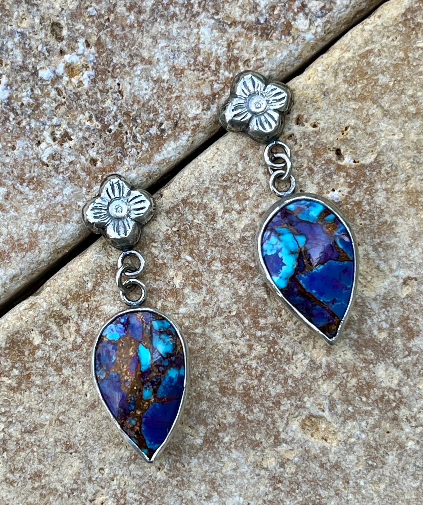 Kingman/Mohave & Sterling Silver Earrings