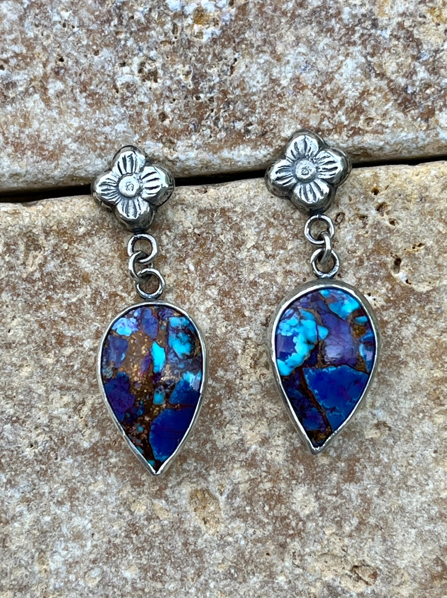 Kingman/Mohave & Sterling Silver Earrings