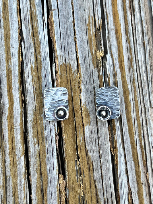 Cornered - Sterling Silver Earrings