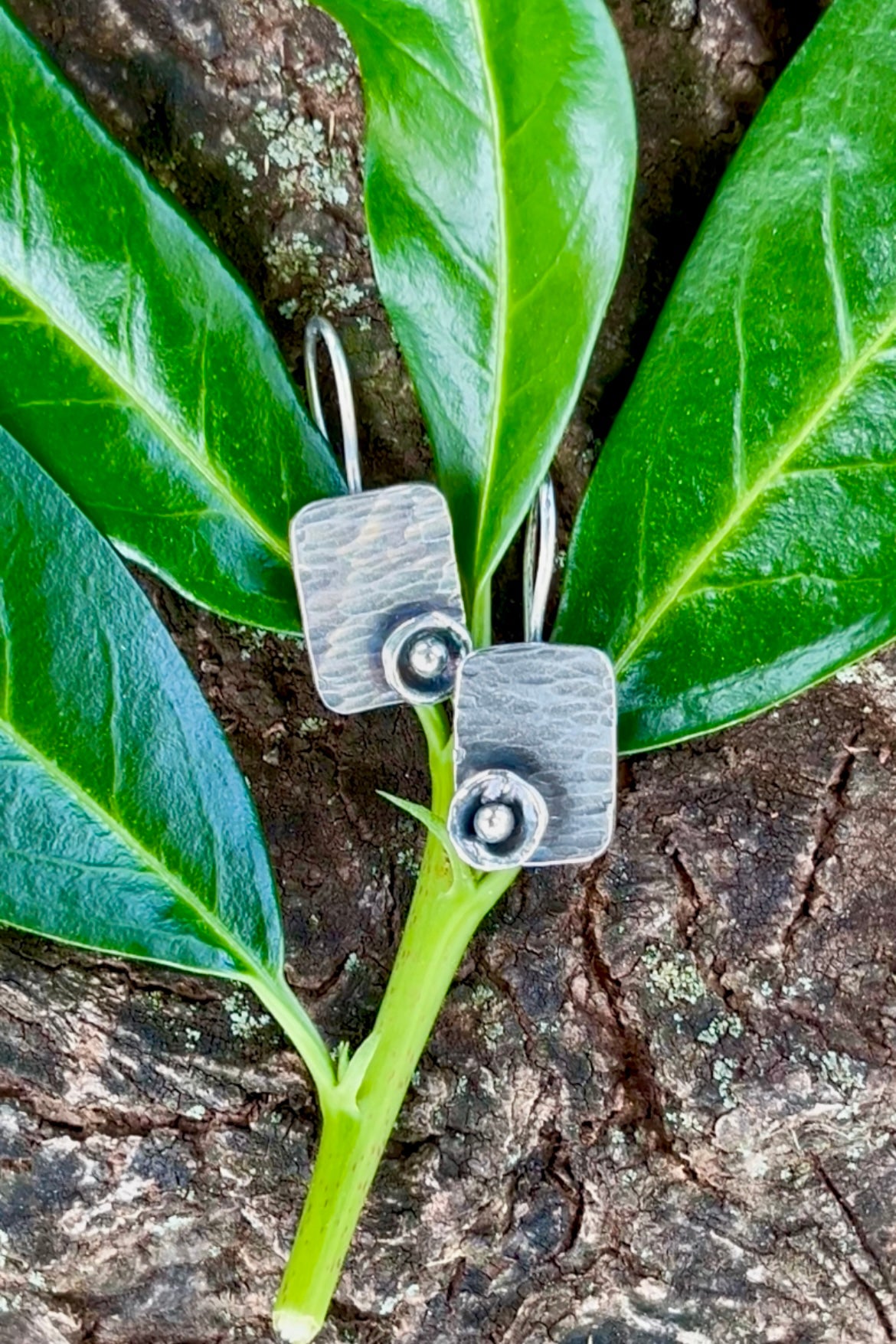 Cornered - Sterling Silver Earrings